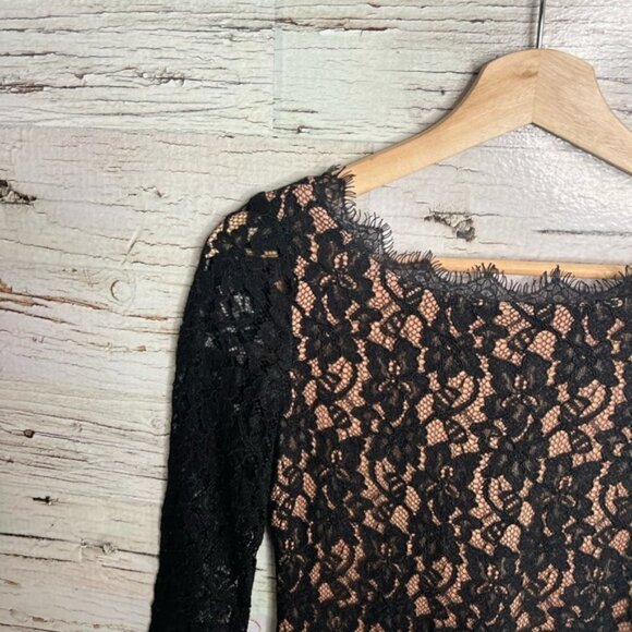 Aritzia Babaton Rafael Lace Sheath Mini Dress black size 2 - Picture 3 of 11
